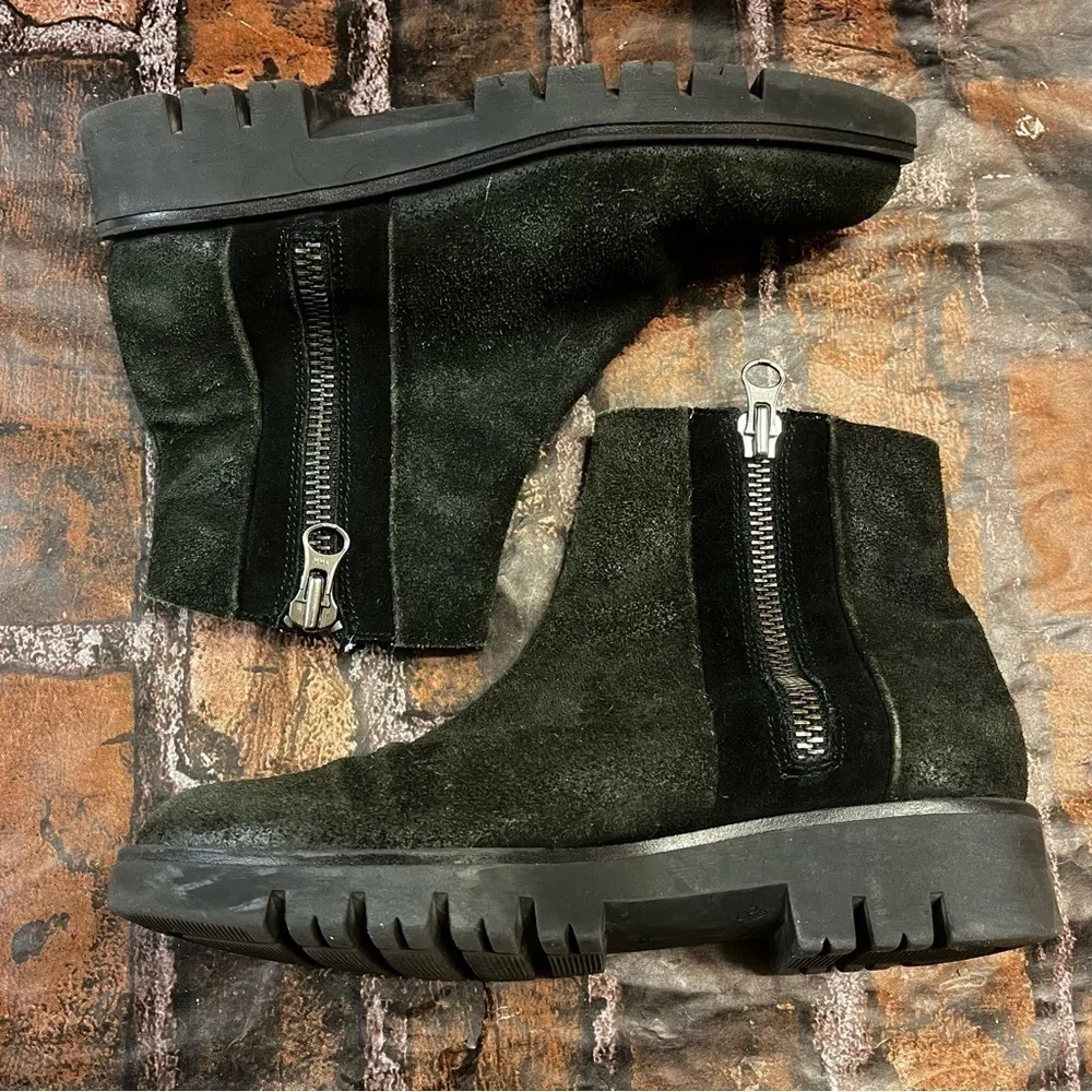 Eric Michael Ankle Boots Zip Moto Black Womens 37/ US 7